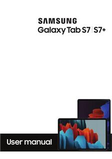 Samsung Galaxy Tab S7 plus manual. Smartphone Instructions.